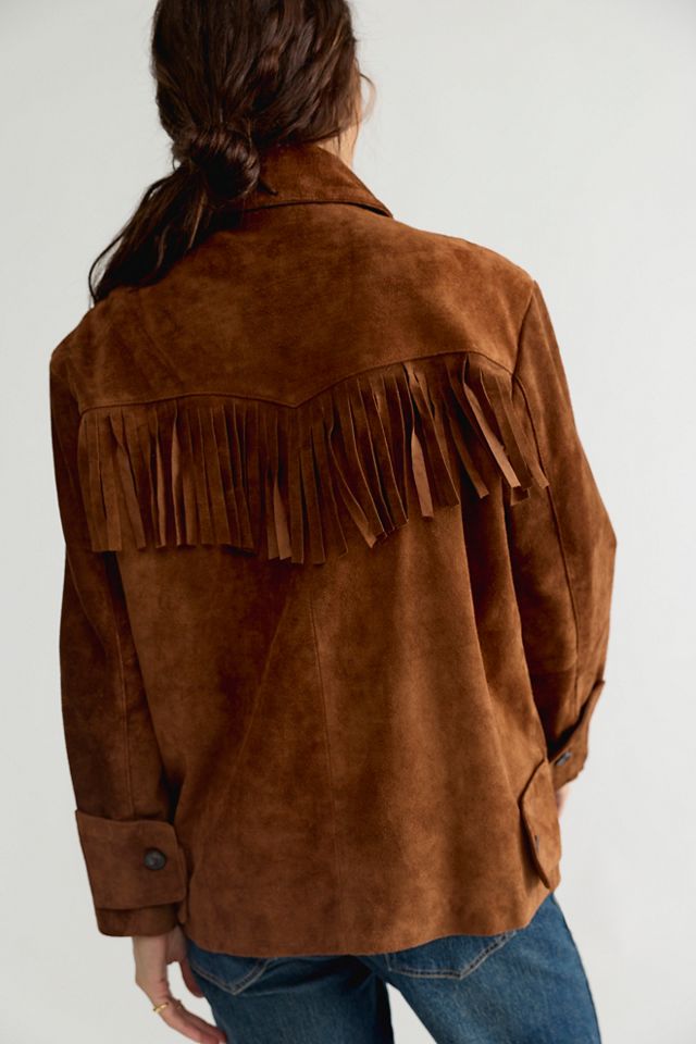 Found Embroidered Suede Fringe Jacket #1