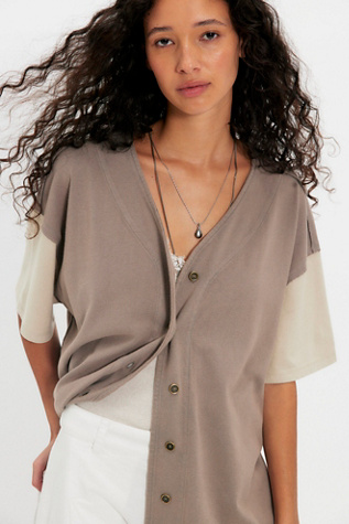 We The Free Homerun Tee at Free People in Fallen Rock Combo, Size: Medium