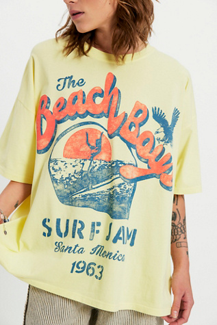 Daydreamer Beach Boys Surf Jam Tee at Free People in Yellow