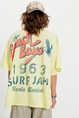 Женская футболка Daydreamer Beach Boys Surf Jam, цвет: Лимонный — фото 2