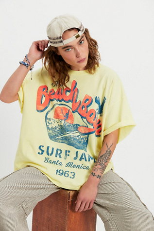 Женская футболка Daydreamer Beach Boys Surf Jam, цвет: Лимонный — фото 3