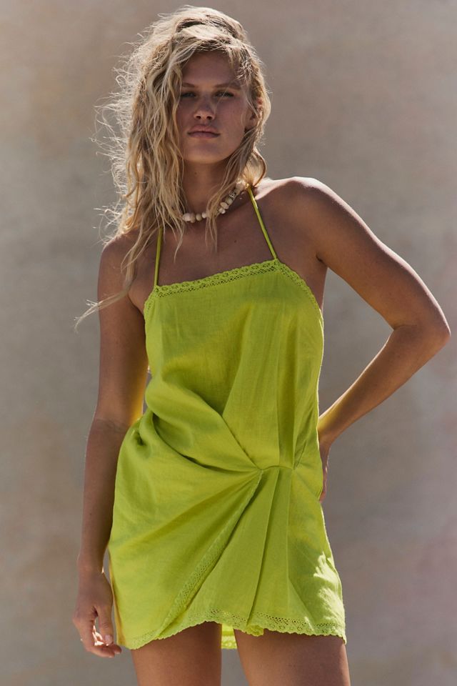 Sandshell Linen Sunburst Mini Dress #3