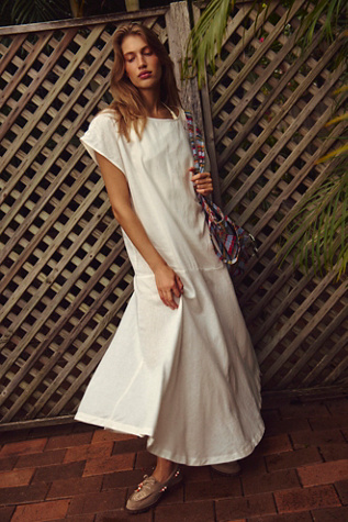 Tierney Linen Maxi Dress by free-est at Free People in White, Size: L
