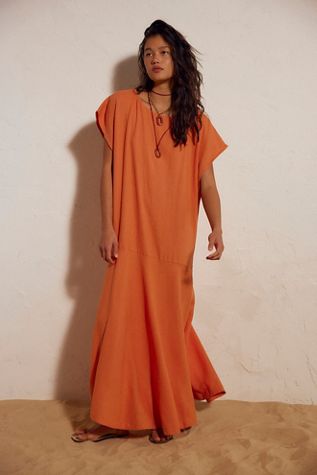 knee length dresses for ladies Free People Free-est All Day Long Midi T-Shirt Dress