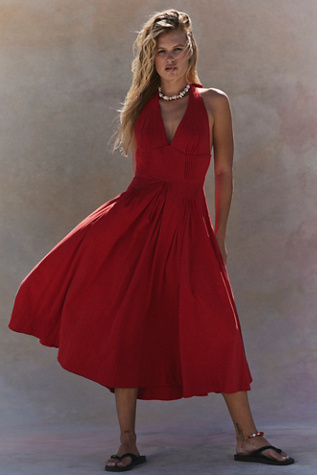 Rowe Midi Dress by free-est at Free People in Red, Size: M