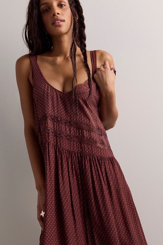 Voile and Lace Midi Slip Dress #2
