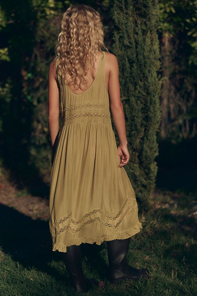 Robe combinaison midi en voile et dentelle #1
