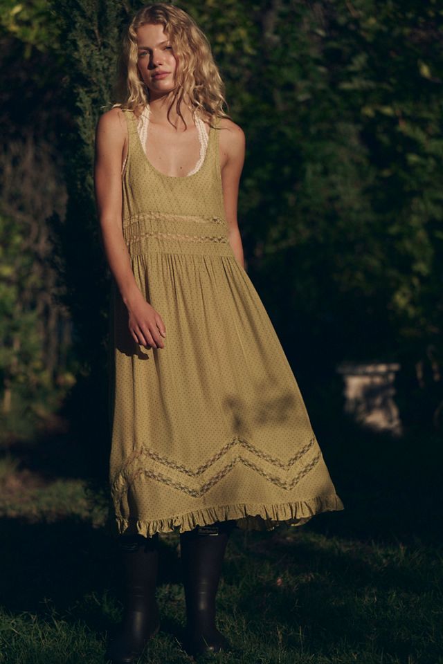 Robe combinaison midi en voile et dentelle #2