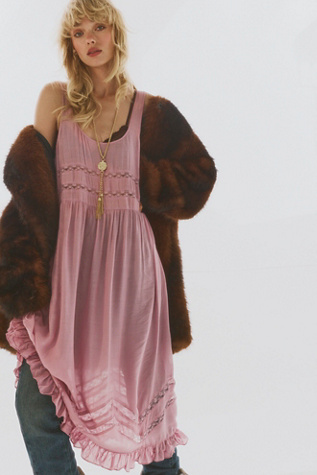 Voile and Lace Midi Slip Dress