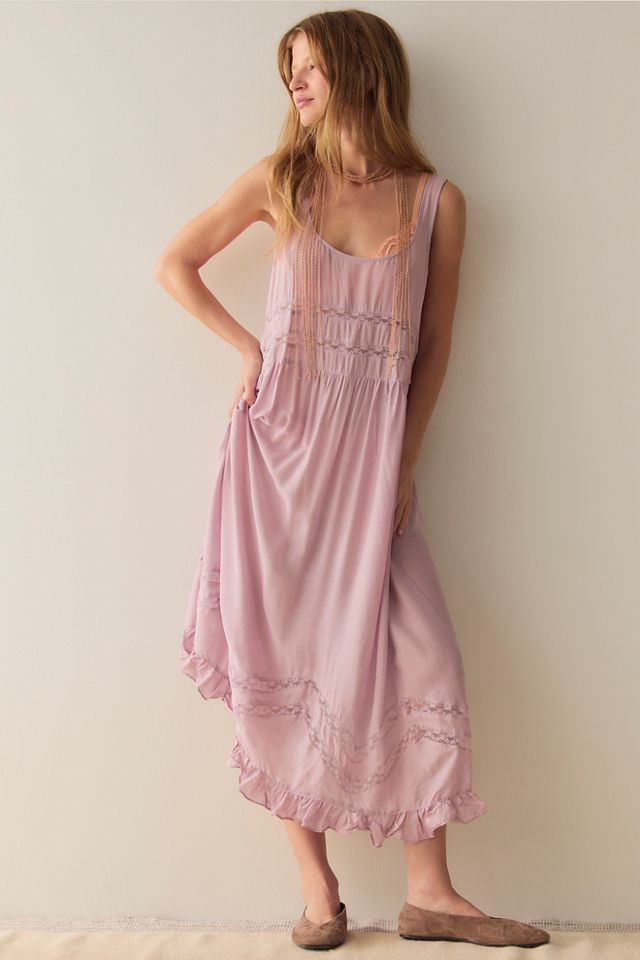 Voile and Lace Midi Slip Dress #3