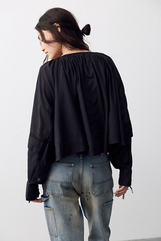 Женская блузка We The Free La Lune Blouse, цвет: Чёрный — фото 2
