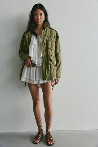 We The Free Marlo Surplus Jacket at Free People in Green, Size: M