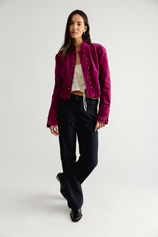 Женская куртка Free People Cloud Nine Ruffle Band, цвет: Ягодный — фото 4