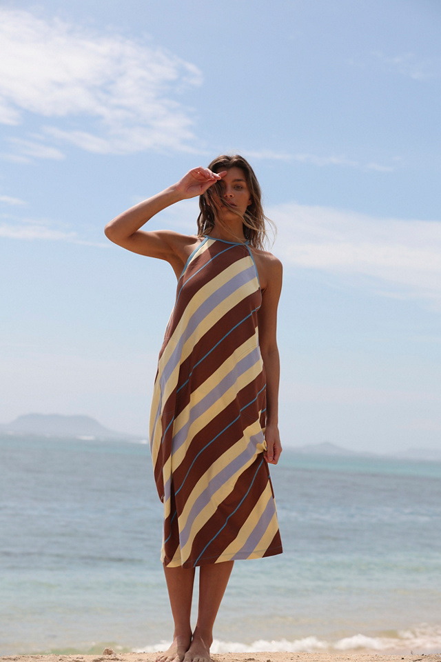 Sunspell Striped Midi Dress