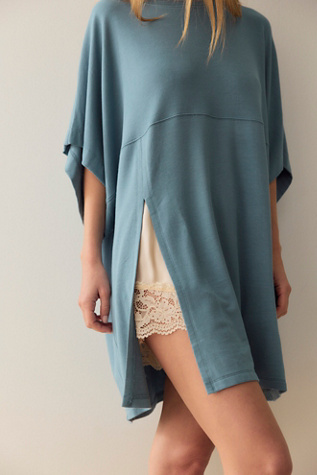 Dream State Sleep Tee by Intimately at Free People in Ancient Turquoise, Size: Medium