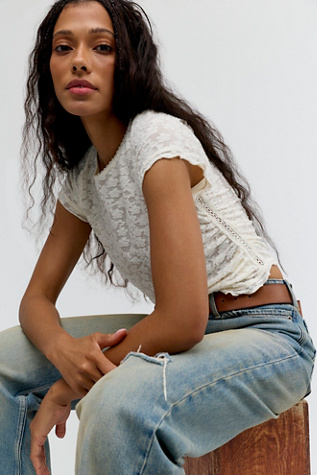 Anora Baby Tee at Free People in Sugar Swizzle, Size: XS