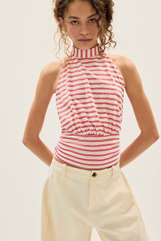 Beatrice Halter Top by Free People in Red, Size: S