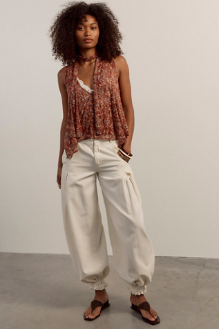 Женский топ Free People Leanne Top, цвет: Каштановый комбинированный — фото 3
