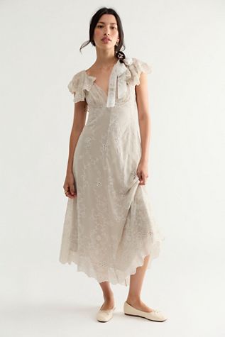 Dahlia Embroidered Tiered Maxi Dress | Free People