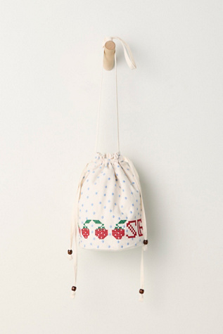 Sissel Edelbo Babba Drawstring Bag at Free People in White