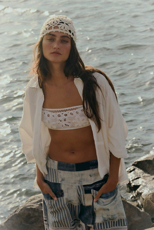 Bella Battenburg Bralette by Intimately at Free People in White, Size: XL