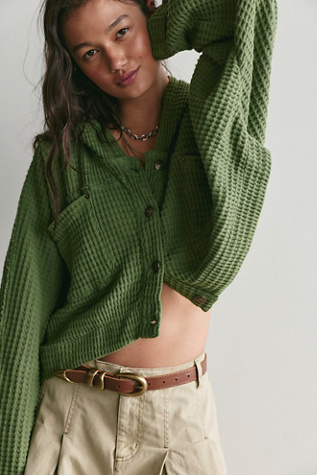 We The Free Lolli Swing Cardi at Free People in Poisonus, Size: XS