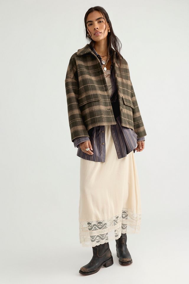 Barbour Myla Checked Wool Coat #2