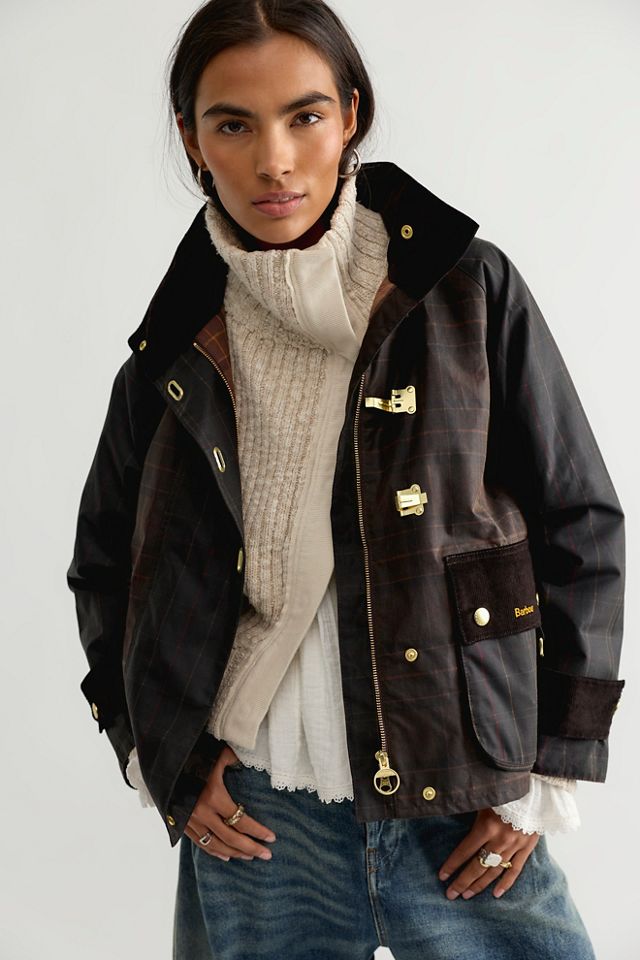 Barbour Hazelwood Checked Waxed Cotton Jacket #3