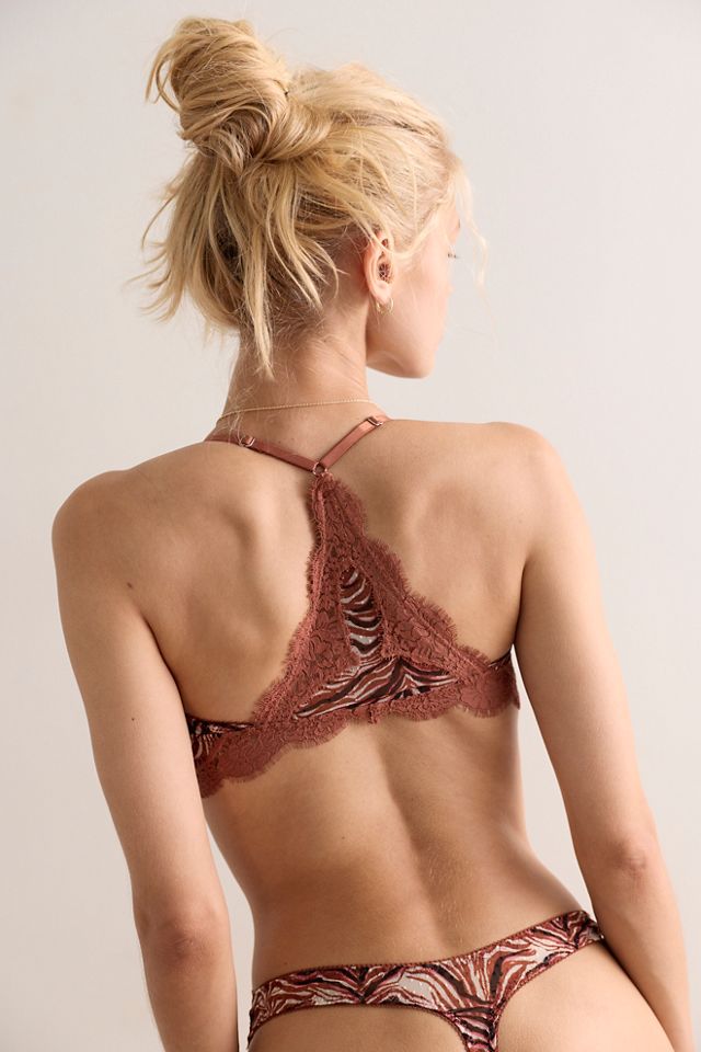 Fiona Mesh Printed Front-Close Bralette #4