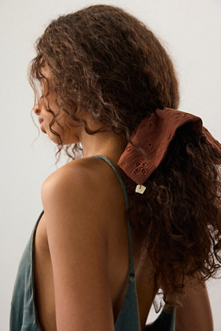 Atalia Square Scrunchie at Free People in Chocolate