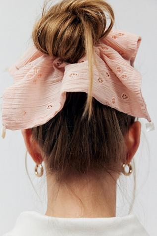 Atalia Square Scrunchie at Free People in Peach