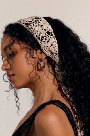 Ines Hair Scarf at Free People in Antique Ivory