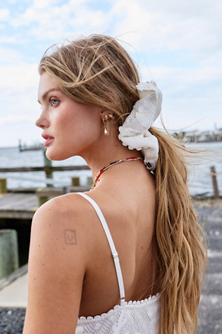 Aurette Scrunchie by Free People in White