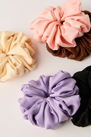 Leni Silk Scrunchie at Free People in Black