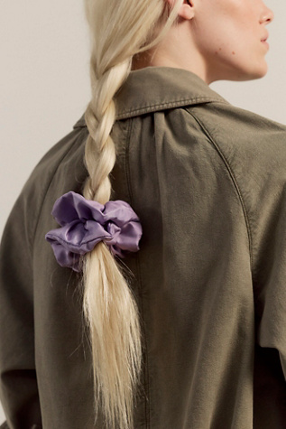 Leni Silk Scrunchie at Free People in Frosty Lilac