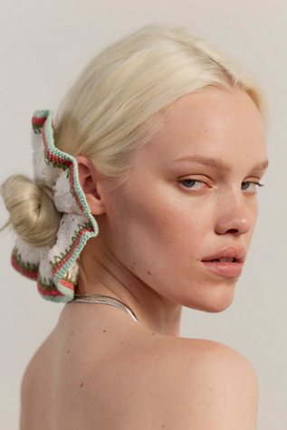 Annora Scrunchie at Free People in Ivory Tropical