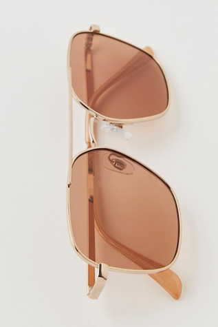 Betty Aviator Sunglasses by Free People in Brown
