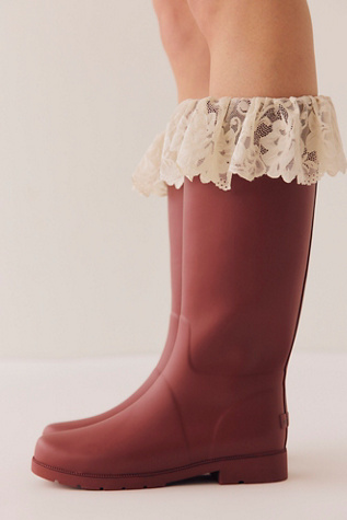For Love & Lemons For FP Brigitta Rain Boots at Free People in Red, Size: EU 37