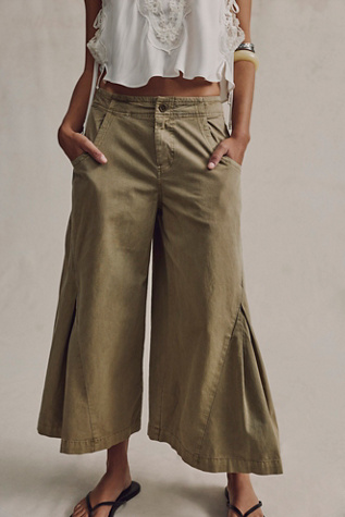 Женские брюки Free People Two Step Crop Chino, цвет: Aloe — фото 4