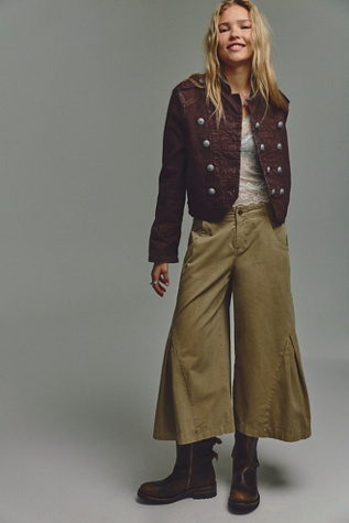 Женские брюки Free People Two Step Crop Chino, цвет: Aloe — фото 5