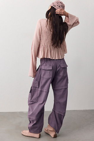 Женские брюки We The Free Reef Curved Twill Cargo, цвет: Aged Plums — фото 2