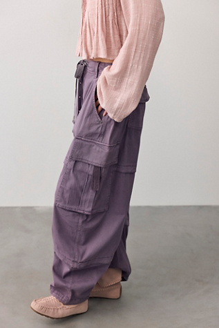 Женские брюки We The Free Reef Curved Twill Cargo, цвет: Aged Plums — фото 3
