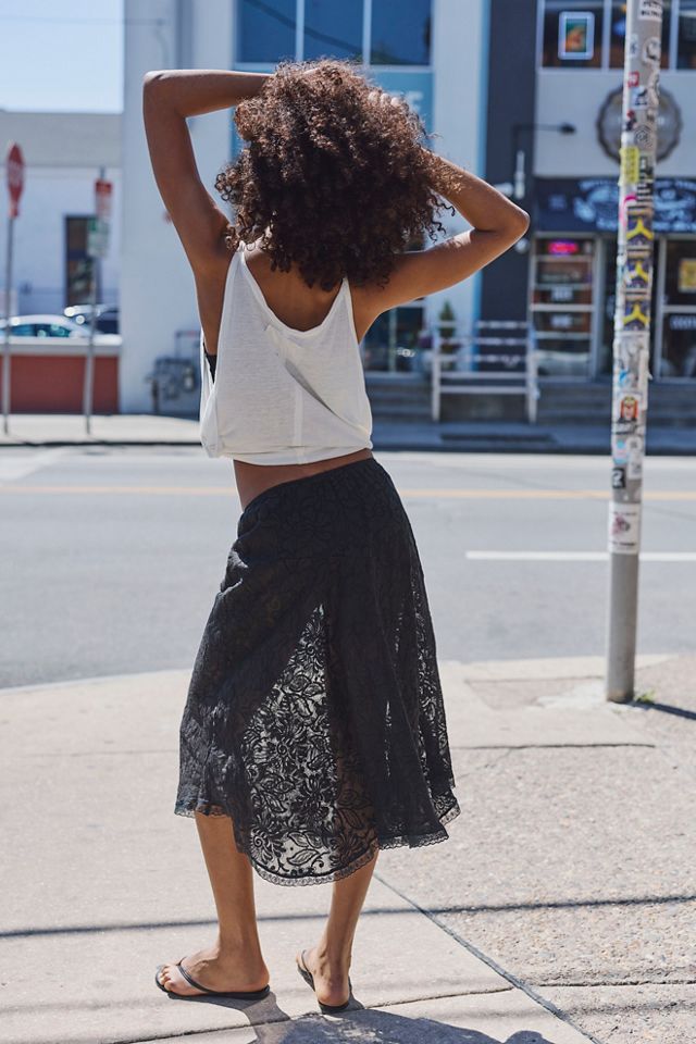 Sheer Emotion Midi Slip Skirt #2
