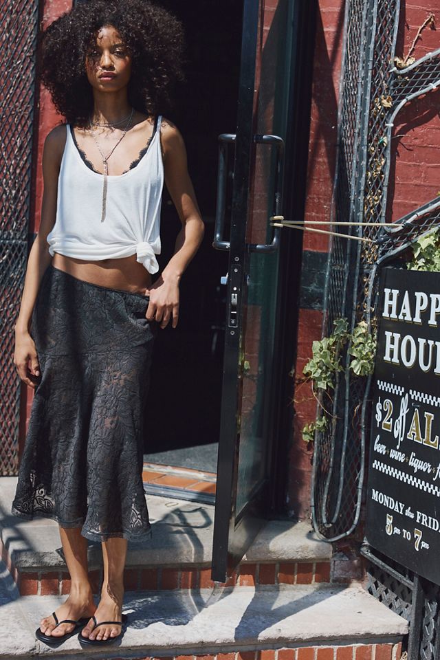 Sheer Emotion Midi Slip Skirt #4