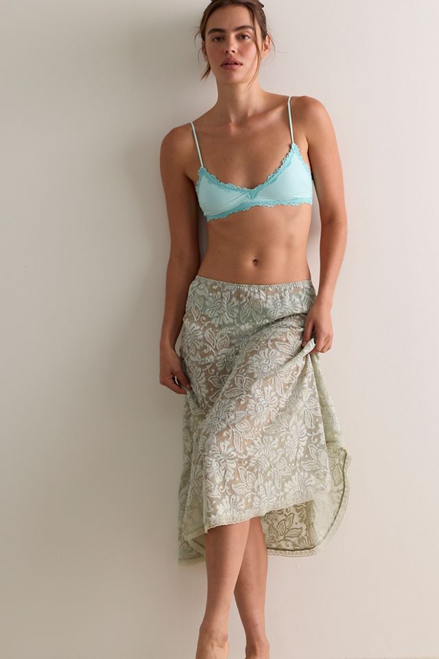 Sheer Emotion Midi Slip Skirt #1