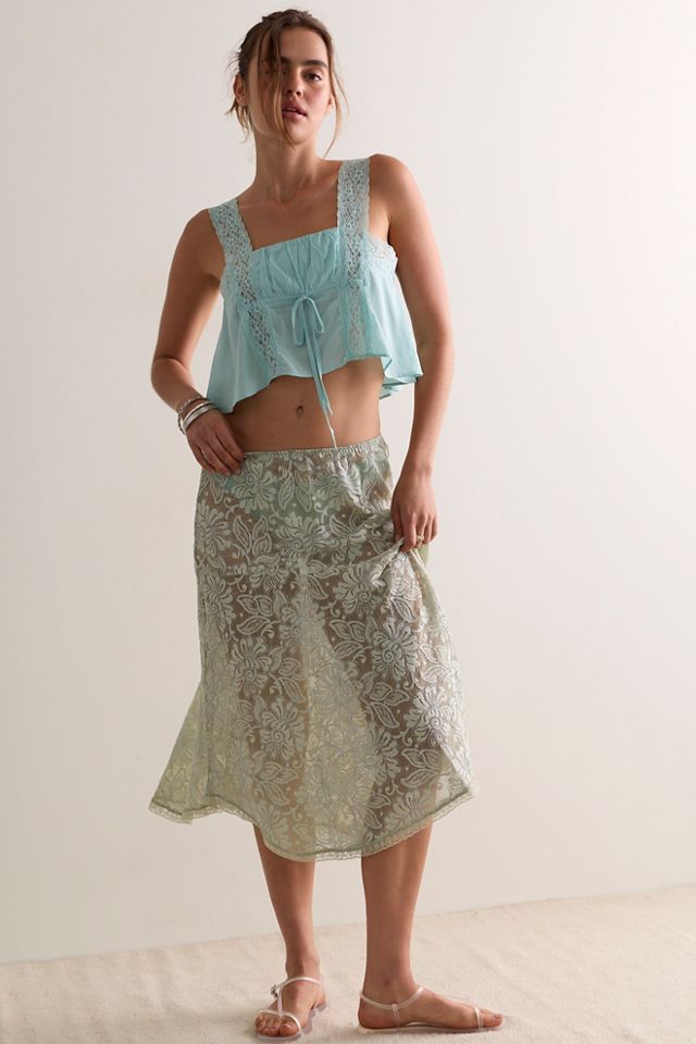 Sheer Emotion Midi Slip Skirt #3