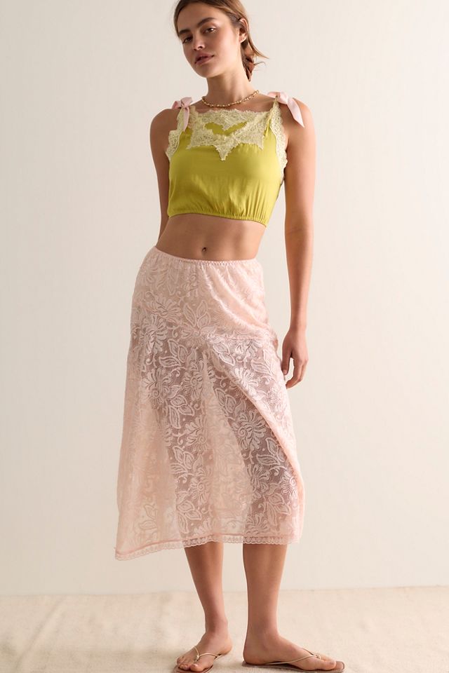 Sheer Emotion Midi Slip Skirt #2