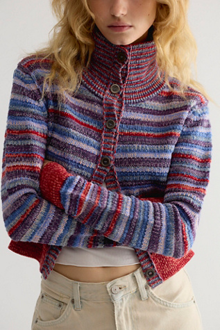 We The Free Alyson Striped Cardi