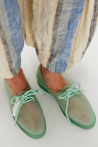 Sperry Authentic Original 2-Eye Jelly Boat Shoes at Free People in Green, Size: US 9