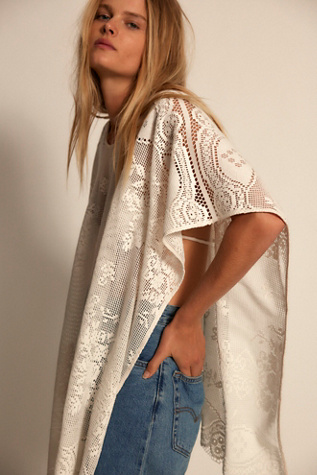 Elsa Poncho Jacket by Free People in White